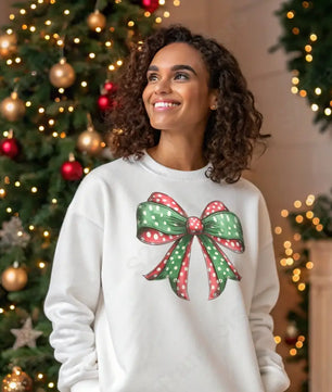 Christmas Bow Red And Green - DTF Transfer