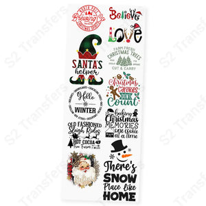 Christmas Cheer Series - Dtf Gang Sheet With Festive Designs Premade