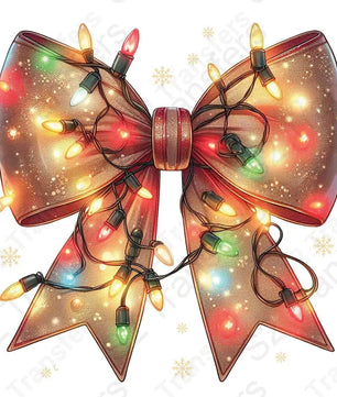 Christmas Light Coquette Bow