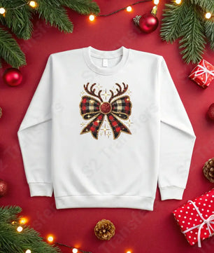 Christmas Reindeer Bow - DTF Transfer DTF Transfer
