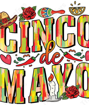 Cinco De Mayo Brush Strokes - DTF Transfer DTF Transfer