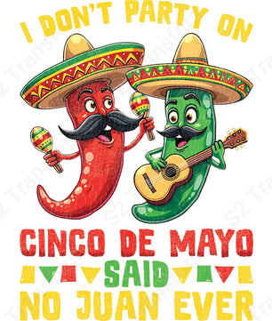 Cinco De Mayo Party - DTF Transfer DTF Transfer