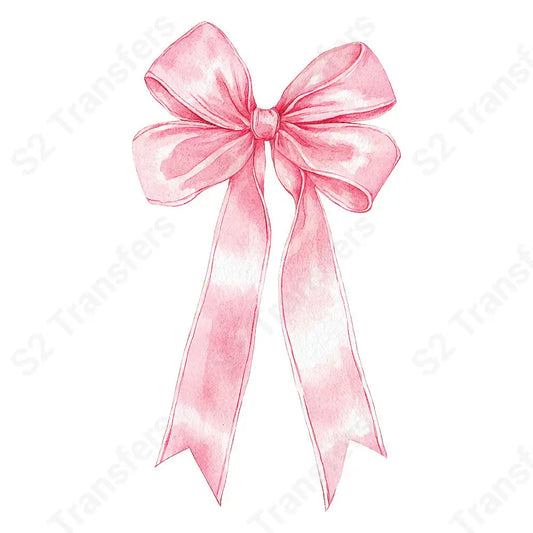 Classic Pink Watercolor Bow - DTF Transfer DTF Transfer