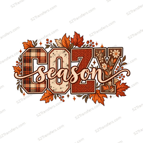 Cozy Season Autumn Patchwork Letters main preview