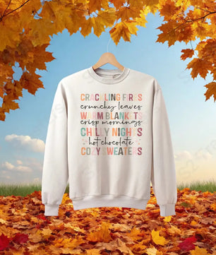 Crackling Fires Fall Word Art - DTF Transfer DTF Transfer