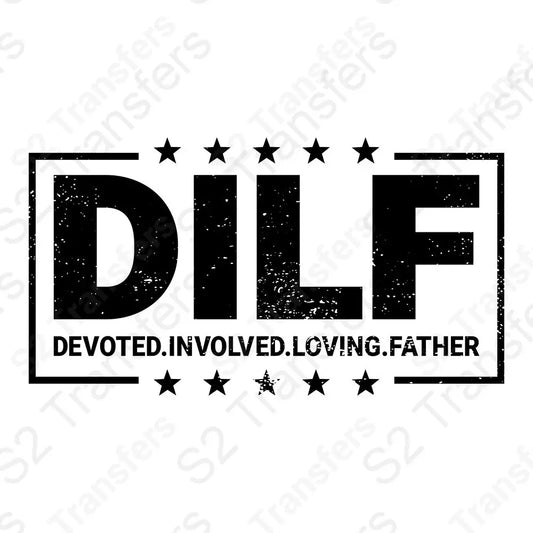 DILF Distressed Black Writing