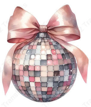 Disco Ball Pastel Bow - DTF Transfer DTF Transfer