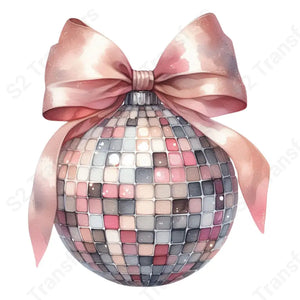 Disco Ball Pastel Bow - DTF Transfer DTF Transfer