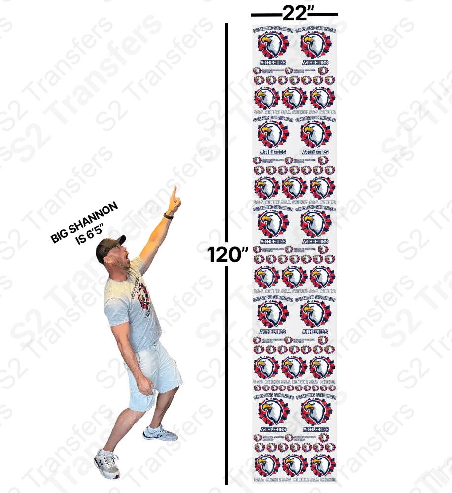 DTF Gang Sheet 22’’ x 120’’ (10 Feet) Gang Sheet