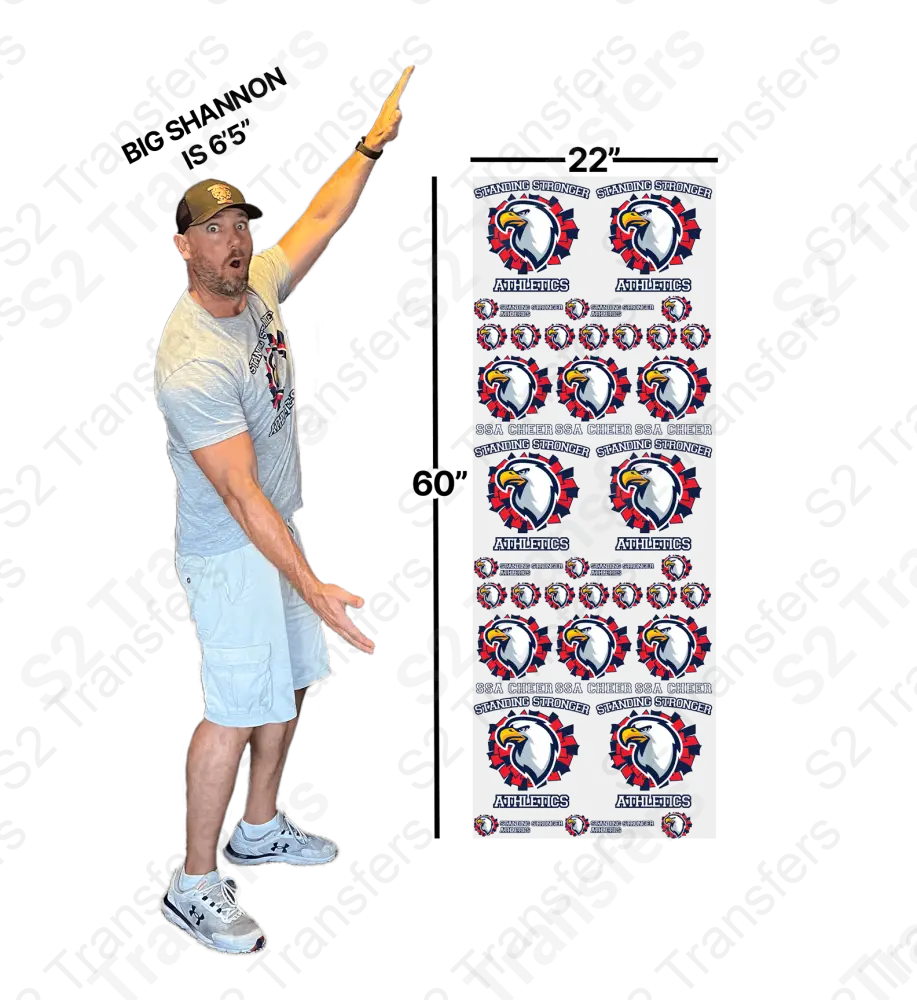 DTF Gang Sheet 22’’ x 60’’ (5 Feet) Gang Sheet