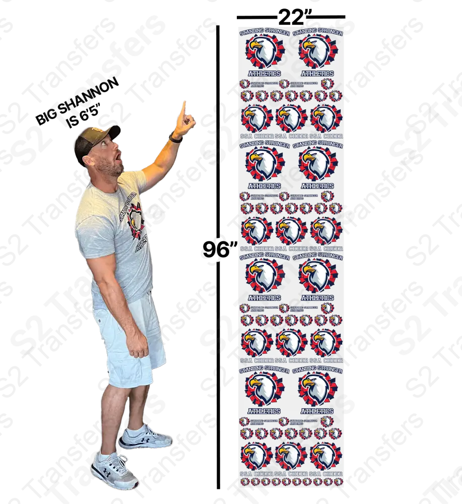 DTF Gang Sheet 22’’ x 96’’ (8 Feet) Gang Sheet