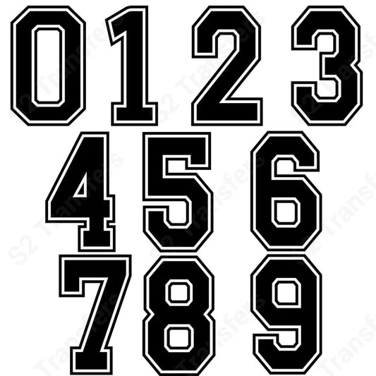 DTF Numbers - Varsity Font DTF Transfer