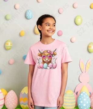 Easter Highland Cow - DTF Transfer DTF Transfer