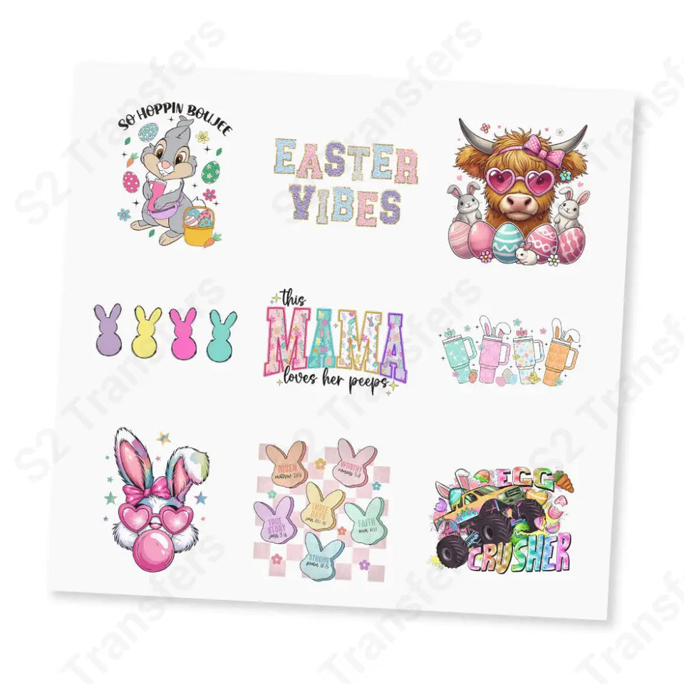 Easter UV DTF Sticker Sheet