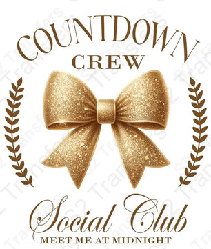 Faux Glitter Countdown Crew Social Club