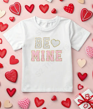 Faux Glitter Patch Be Mine - DTF Transfer DTF Transfer