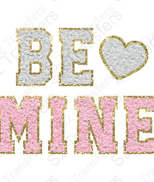 Faux Glitter Patch Be Mine