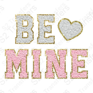Faux Glitter Patch Be Mine