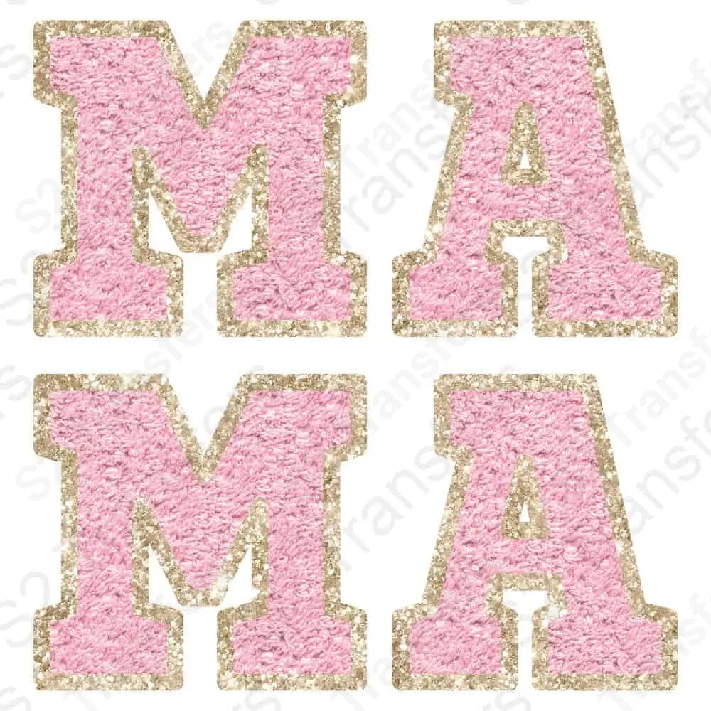 Faux Glitter Patch Mama