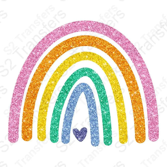 Faux Glitter Rainbow