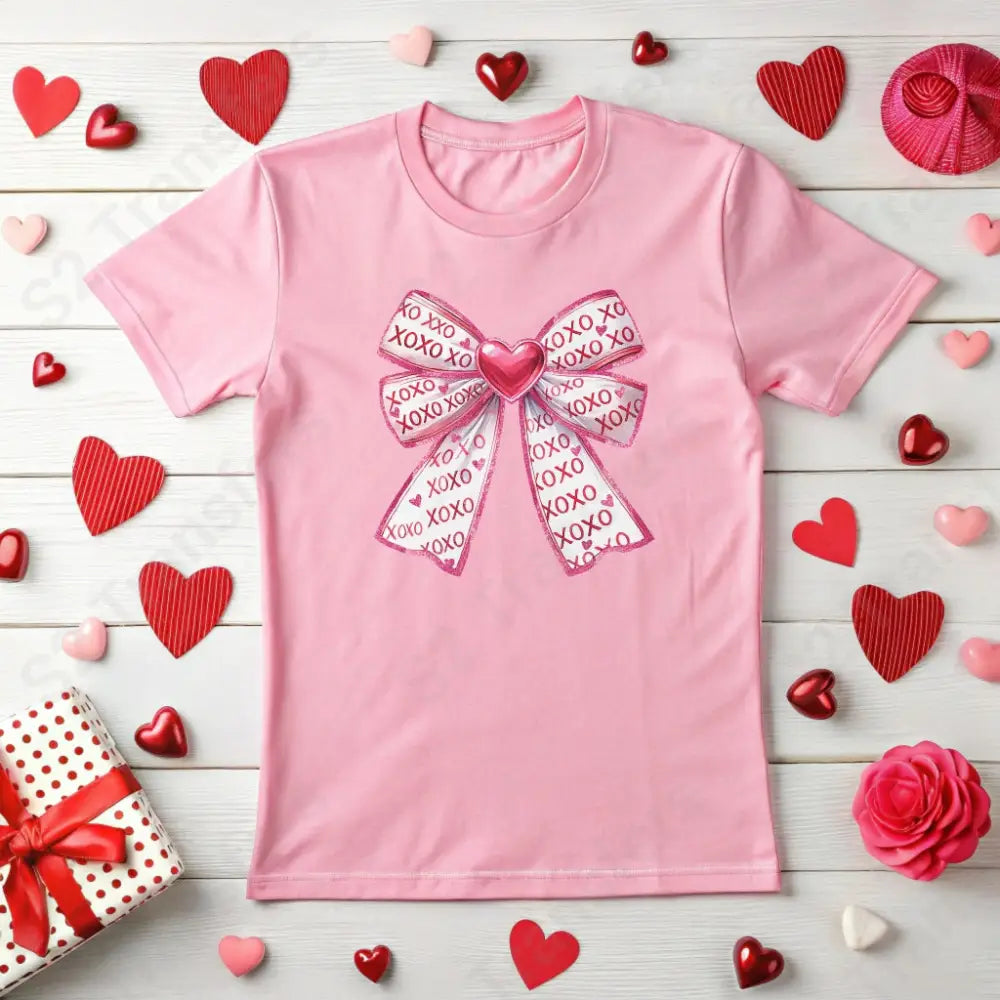 Faux Glitter XOXO Bow - DTF Transfer DTF Transfer