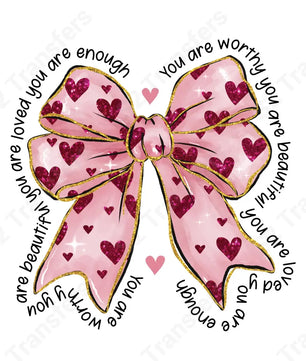 Faux Glitter You Are Bow - DTF Transfer DTF Transfer