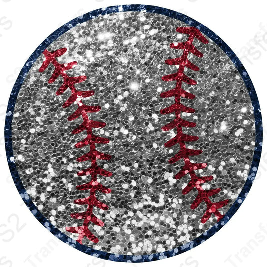 Faux Sequin Baseball
