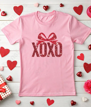 Faux Sequin XOXO Red - DTF Transfer DTF Transfer