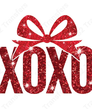 Faux Sequin XOXO Red - DTF Transfer DTF Transfer