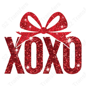 Faux Sequin XOXO Red - DTF Transfer DTF Transfer