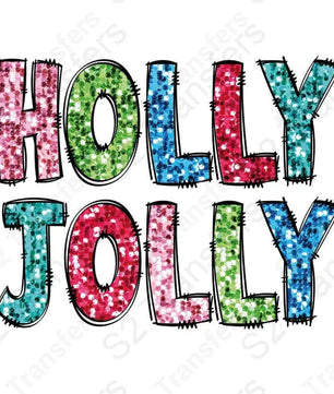 Faux Sequins HollyJollyGlitter