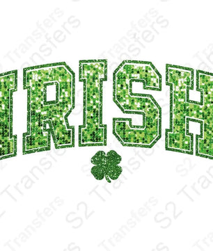 Faux Sequins Irish Clover