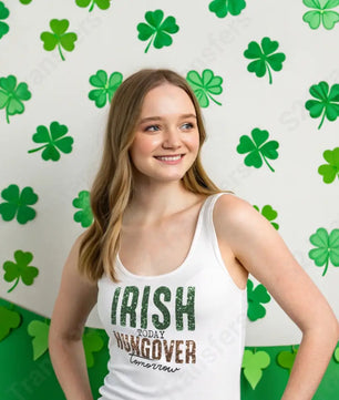 Faux Sequins Irish Today Hungover Tomorrow - DTF Transfer DTF Transfer