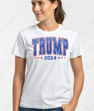 Faux Sequins Trump 2024 - DTF Transfer DTF Transfer