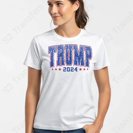 Faux Sequins Trump 2024 - DTF Transfer DTF Transfer