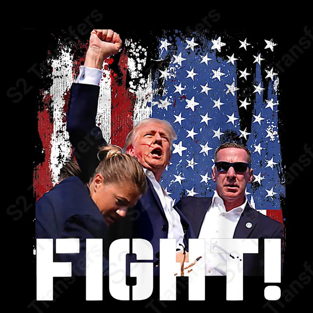 Fight Distressed Flag Trump