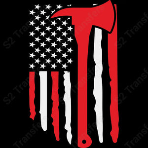 Firefighter Axe Flag - DTF Transfer DTF Transfer