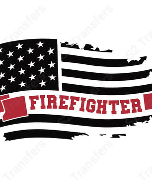 Firefighter Flag - DTF Transfer DTF Transfer
