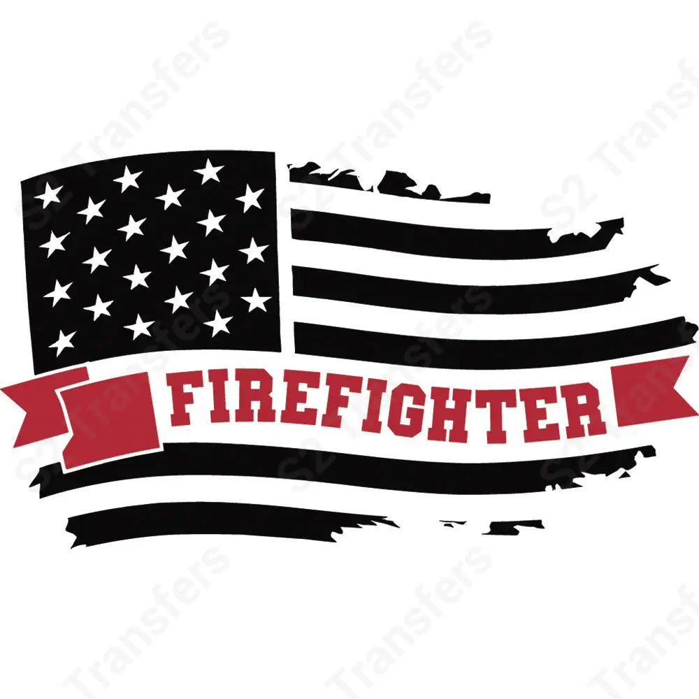 Firefighter Flag - DTF Transfer DTF Transfer