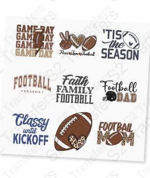 Football UV DTF Sticker Sheet