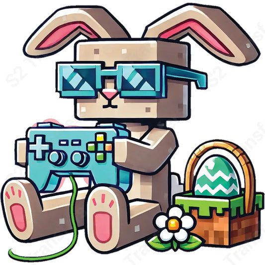 Gaming Bunny - DTF Transfer DTF Transfer