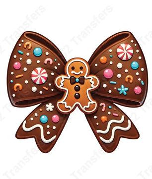 Gingerbread Bow - DTF Transfer DTF Transfer