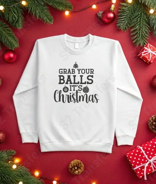 Grab Your Balls It’s Christmas Black - DTF Transfer DTF Transfer