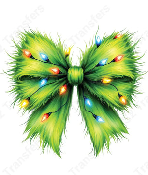 Grinch Bow - DTF Transfer DTF Transfer