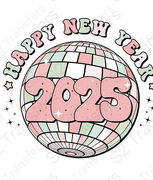 Happy New Year 2025 Disco Ball