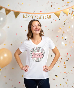 Happy New Year 2025 Disco Ball - DTF Transfer DTF Transfer