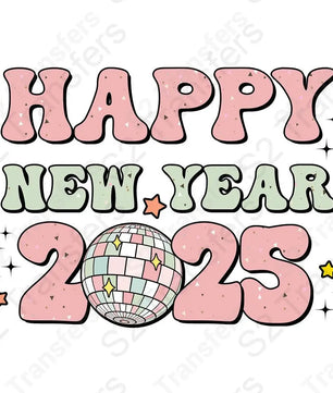 Happy New Year 2025 Retro Disco