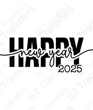 Happy New Year 2025 Script Black