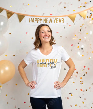 Happy New Year 2025 Script - DTF Transfer DTF Transfer