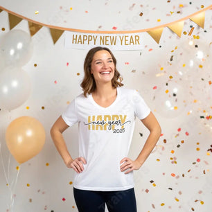 Happy New Year 2025 Script - DTF Transfer DTF Transfer